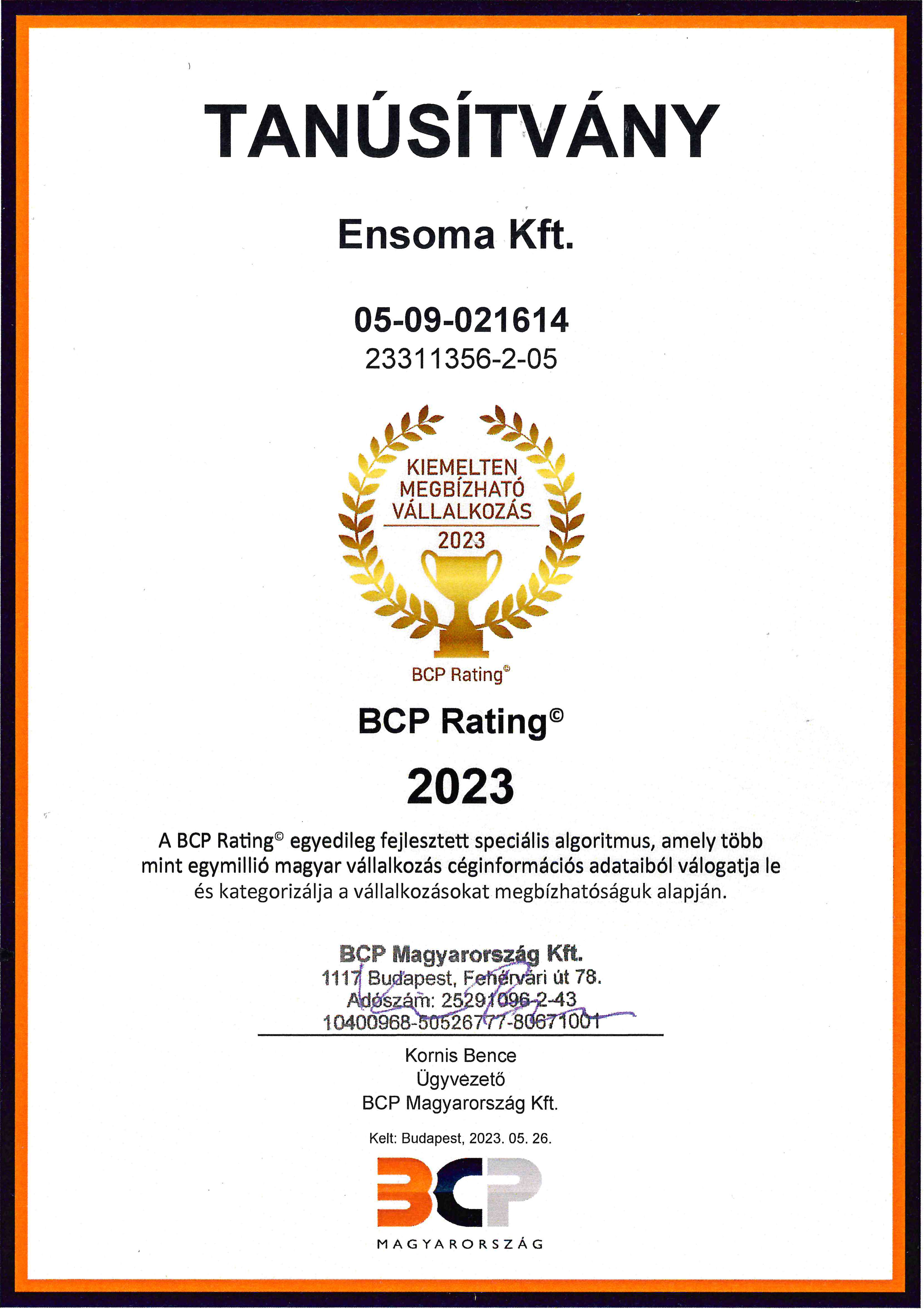 Ensoma tanusitvany (1)